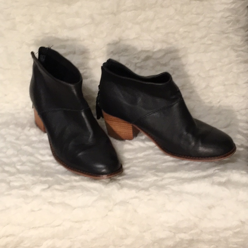 Black Leather Booties